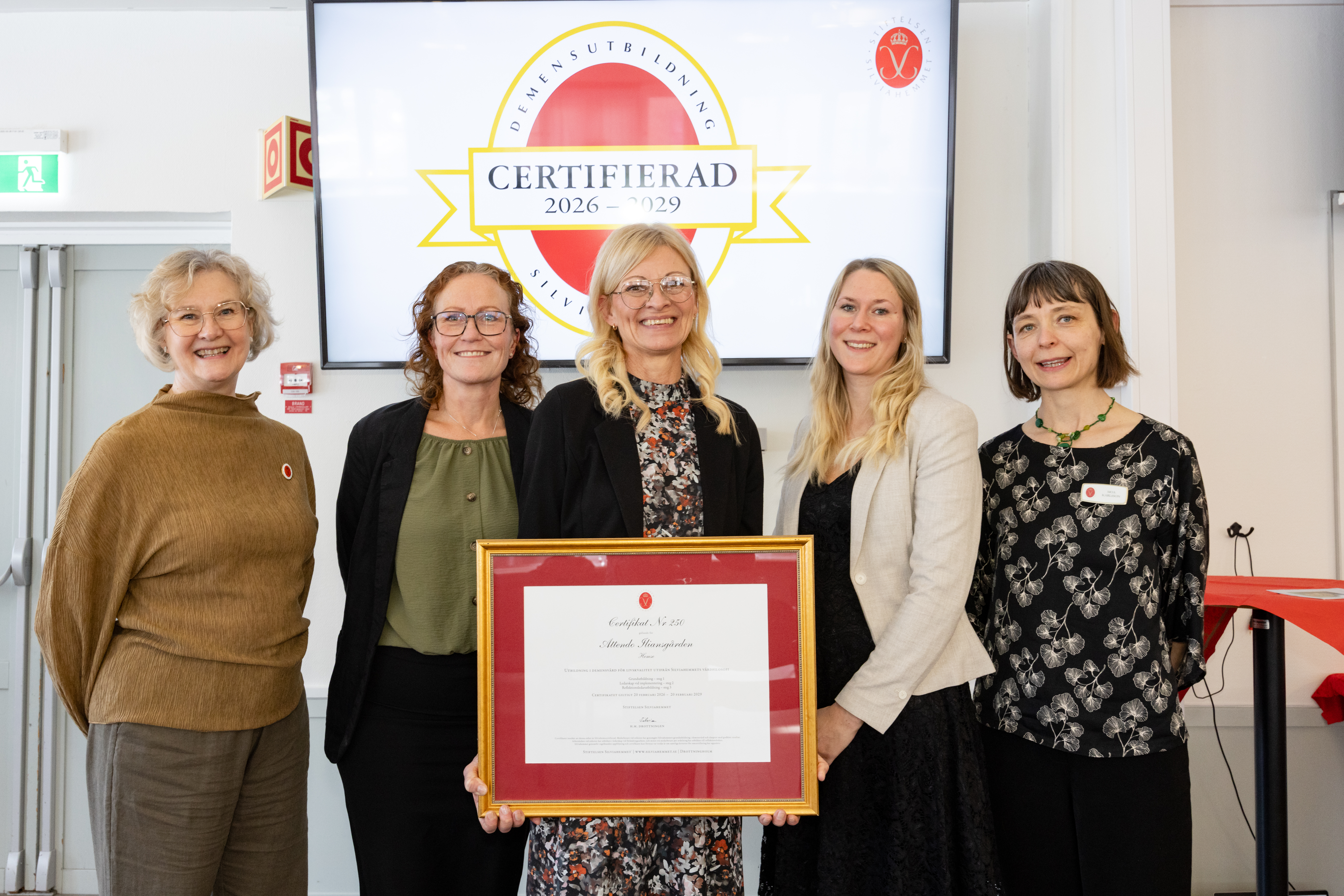 Attendo Iliansgården är nu Silviahemscertifierade